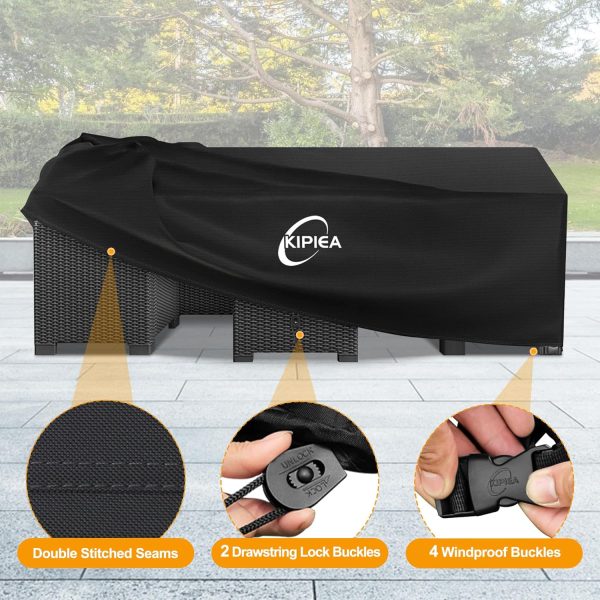 Kipiea 600D Patio Furniture Covers Waterproof Winter, Outdoo... - Image 5