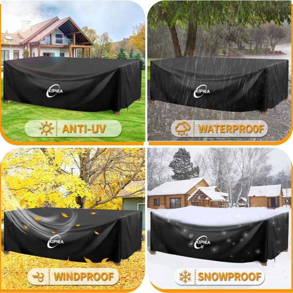Kipiea Patio Furniture Cover, Outdoor Furniture Set Cover Wa... - Image 8