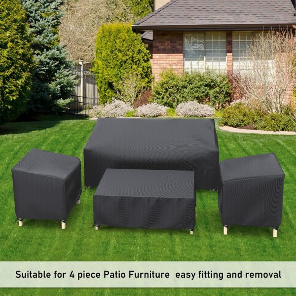 STARTWO Outdoor Waterproof Patio Furniture Covers 4-Piece Se... - Image 8