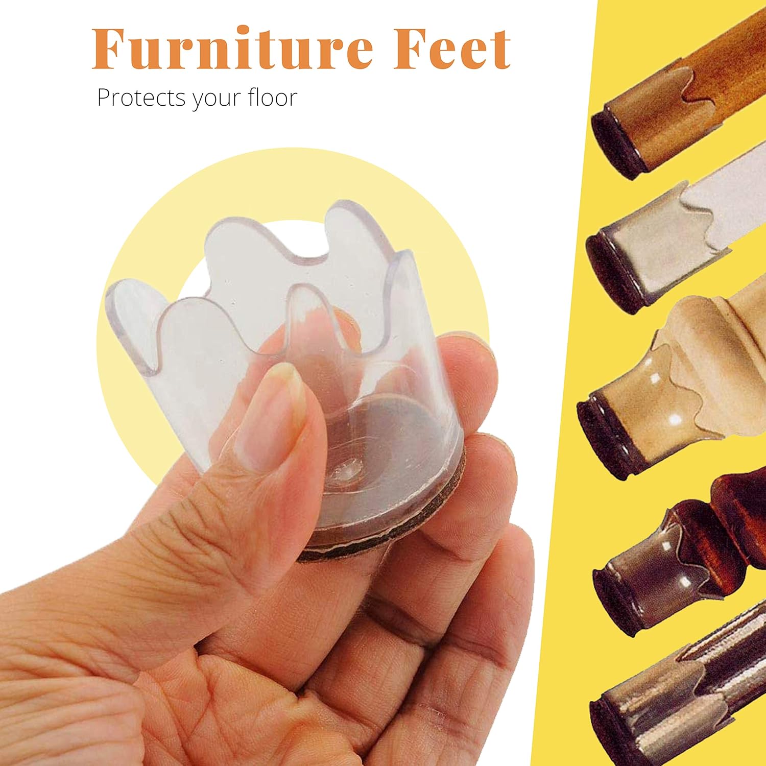 Furniture Feet, Easy Slide – Elegant Look & Fits All Leg Typ…