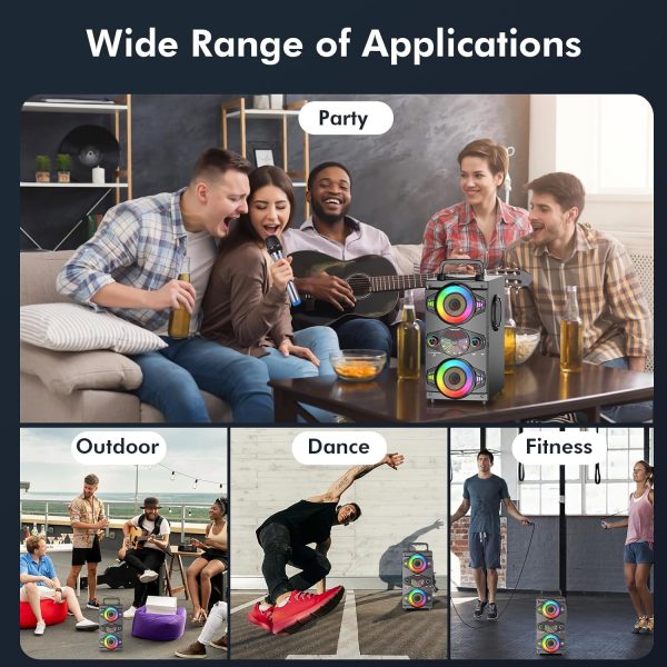 Bluetooth Speakers, 60W Portable Wireless Loud Outdoor Home ... - Image 7