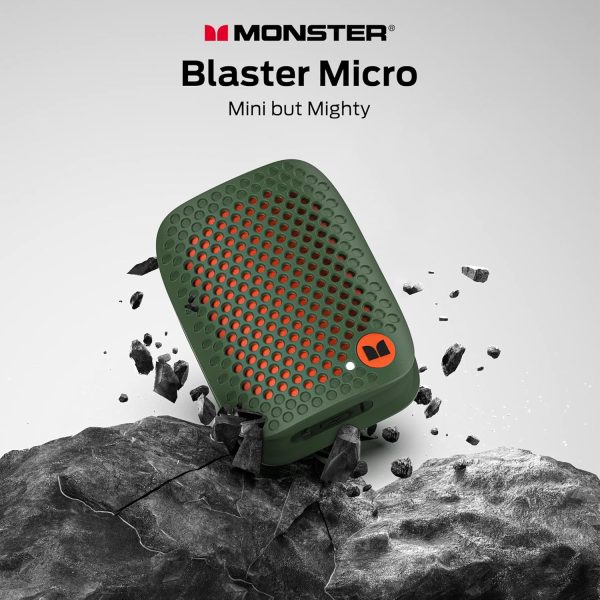 Monster Blaster Micro Clip on Bluetooth Speaker, Wireless We... - Image 2