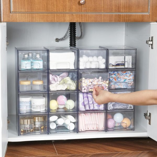 Vtopmart 4 Pack Stackable Makeup Organizer Storage Drawers, ... - Image 5