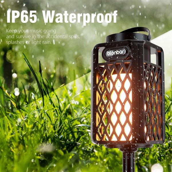 Blonbar 2PCS Led Flame Speaker,Outdoor Bluetooth Speaker wit... - Image 2