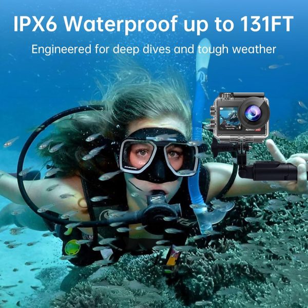 Action Camera 4K 60FPS Underwater Camera, Speed 20 Waterproo... - Image 4