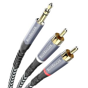 BlueRigger 3.5mm to RCA Audio Cable, 10FT - (Male Stereo RCA...