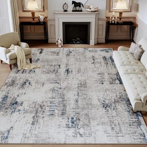 Modern Abstract Area Rug Carpet 5X7 Rugs for Living Room-Mac...