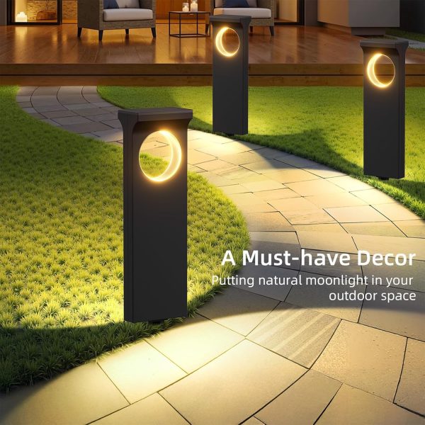 KOOPER Solar Lights Outdoor, 6 Pack Upgraded Moon Shaped Lan... - Image 6