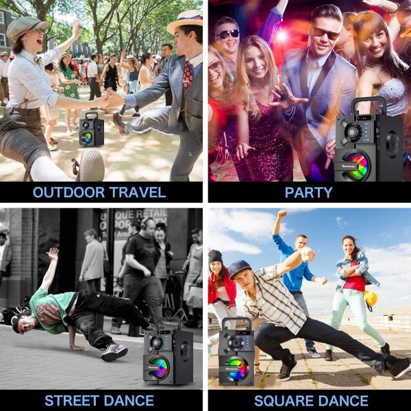 Bluetooth Speaker, Portable Bluetooth Speakers with Subwoofe... - Image 6