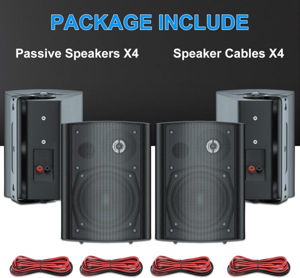 Herdio 5.25 Inches 600 Watts Outdoor Speakers Wired Waterpro... - Image 5