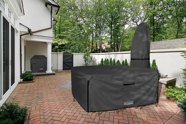 ULTCOVER 600D Tough Canvas Durable Square Patio Table and Ch... - Image 6