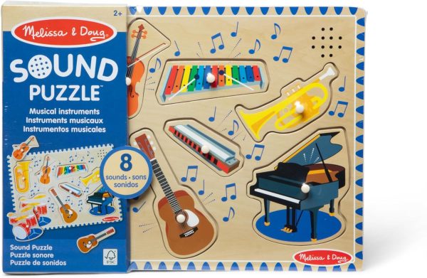 Melissa & Doug Musical Instruments Sound Puzzle - Wooden Peg... - Image 6