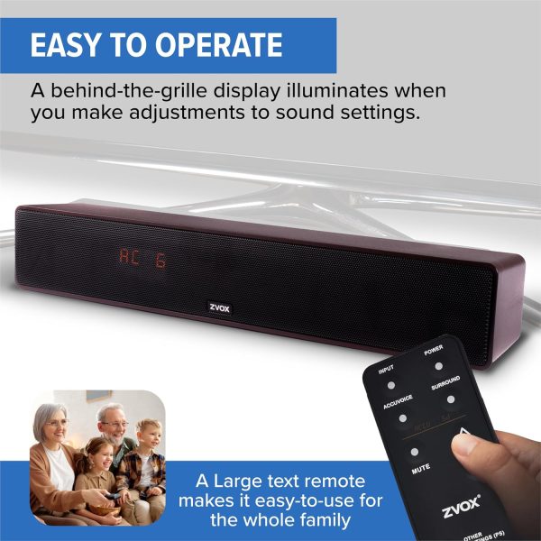 ZVOX Dialogue Clarifying Sound Bar - Patented Hearing Techno... - Image 7