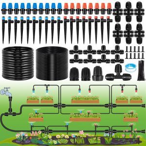 240FT Drip Irrigation System Kits - Automatic Garden Waterin...