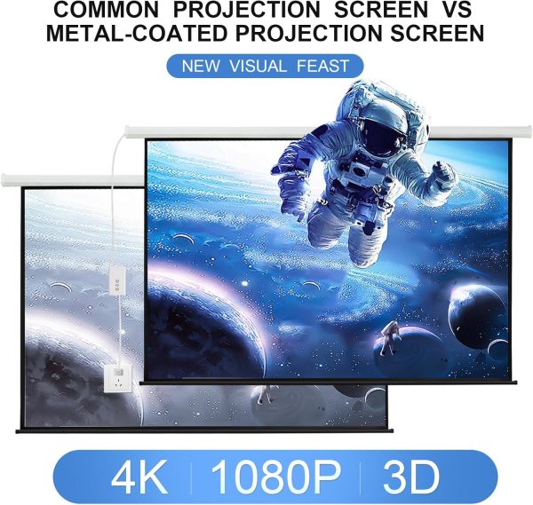 MPlUS Electric Remote Control Projector Screen 100 "16:9 4K ... - Image 3