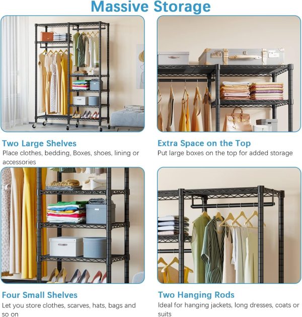 VIPEK R4 Garment Racks Heavy Duty Clothes Rack -620lb Capaci... - Image 6