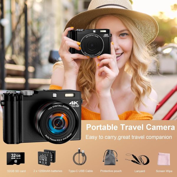 Digital Camera for Photography - 4K 64MP Autofocus, One-Touc... - Image 6