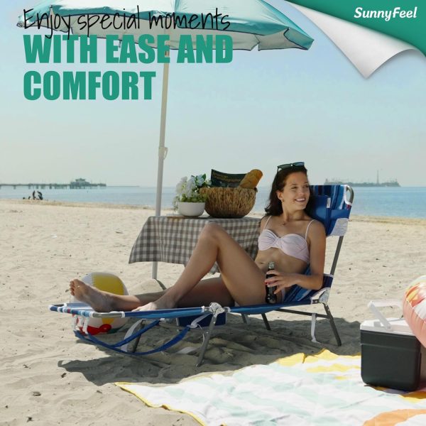 SunnyFeel Patio Lounge Chair, Outdoor Chaise Lounge, Reclini... - Image 4