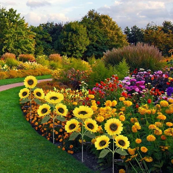 Meagoo Solar Sunflower Lights, 800mA Solar Garden Light with... - Image 7