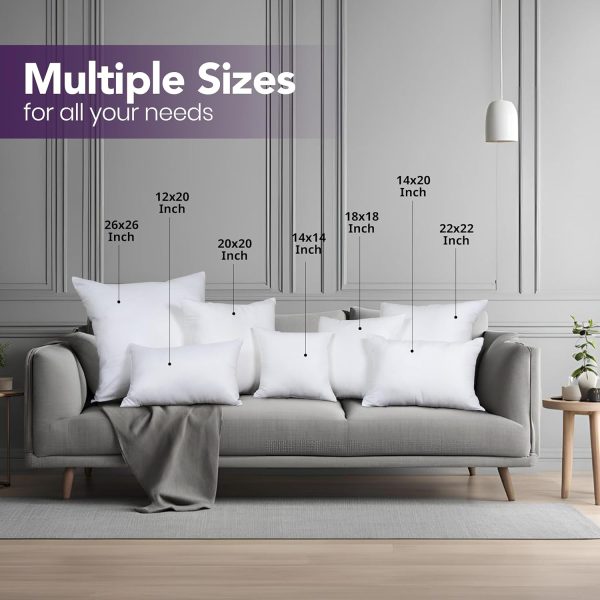 Utopia Bedding Throw Pillows Insert (Pack of 2, White) - 18 ... - Image 2