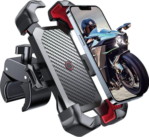 JOYROOM Motorcycle Phone Mount, [1s Auto Lock][100mph Milita...