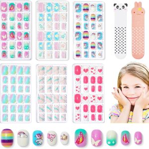 Modelones 144Pcs 6 Pack Press on Nails for Kids Children Acr...