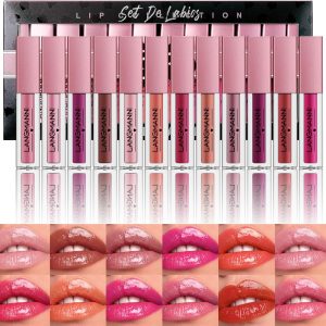 LANGMANNI 12Pcs Lip gloss Collection Makeup Set, Shiny Smoot...