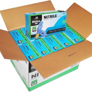 Rhino Blue Nitrile Disposable Gloves (1000 Count), Latex-Fre...