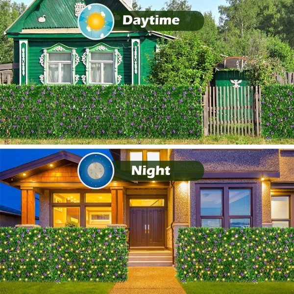 Expandable Fence with Solar String Lights, Ivy Privacy Fence... - Image 6
