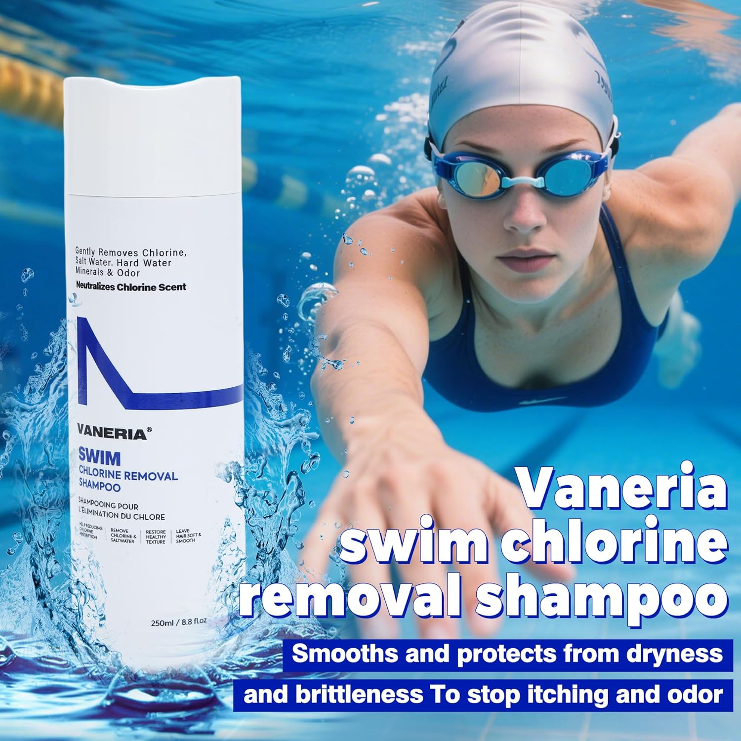 VANERIA 2-in-1 Swim Shampoo & Hard Water Shampoo, Chlorine R…