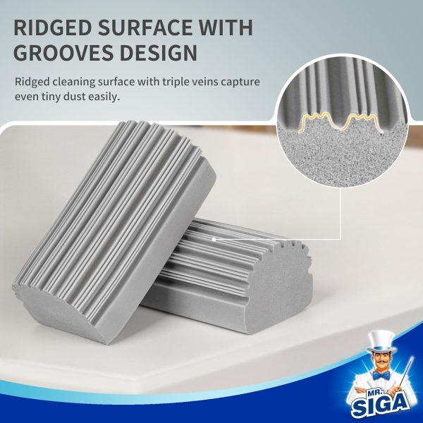 MR.SIGA Sponge Duster, Reusable Duster with Ridged Surface D... - Image 3