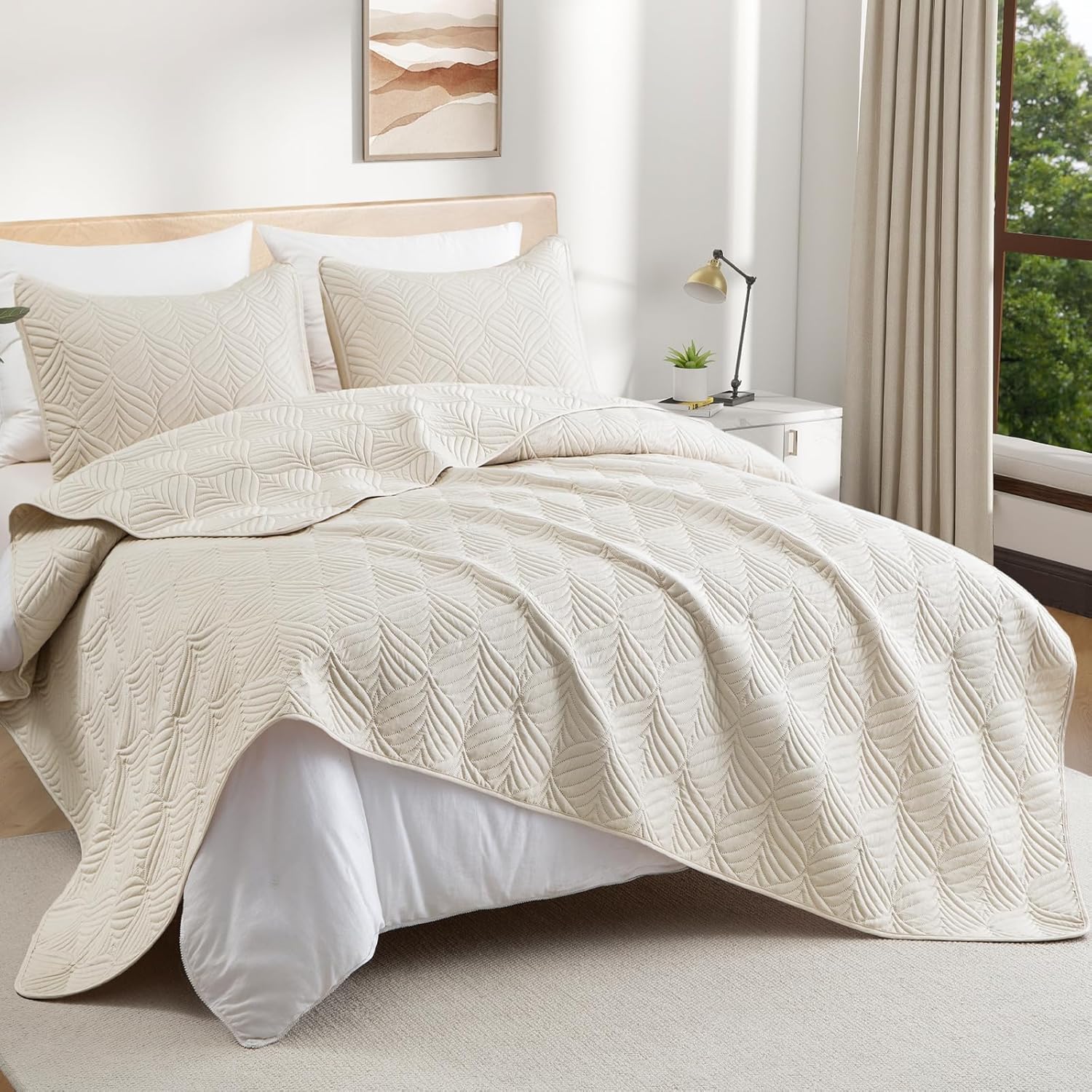 Whale Flotilla Elegant Extra Soft Quilt Set Twin Size, 2-Pie…