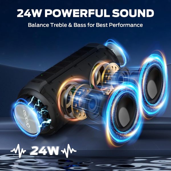 Oraolo Bluetooth Speaker 24W, Portable Speaker with RGB Ligh... - Image 2