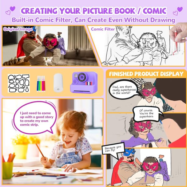 Yosfeng Instant Print Camera for Kids, Christmas Birthday Gi... - Image 5
