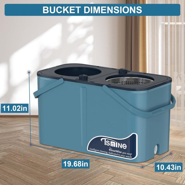 RinseWise Spin Mop and Bucket Separate Clean and DirtyWater,... - Image 5