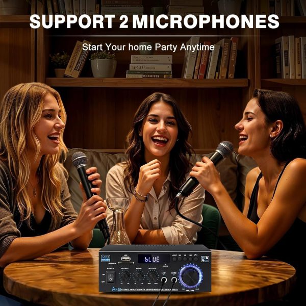 Stereo Audio Amplifier, Bluetooth 5.0 Amplifier HiFi for Spe... - Image 6