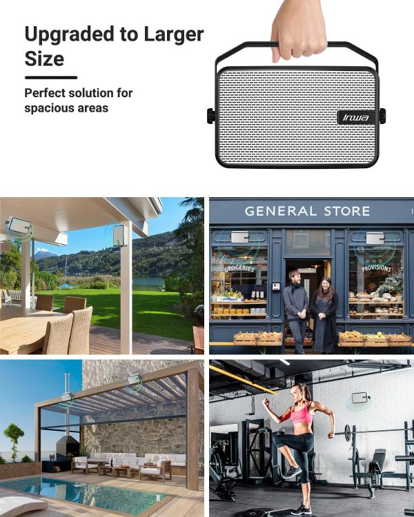 Inwa Outdoor Bluetooth Speakers, IPX5 Waterproof 400W Wall M... - Image 6