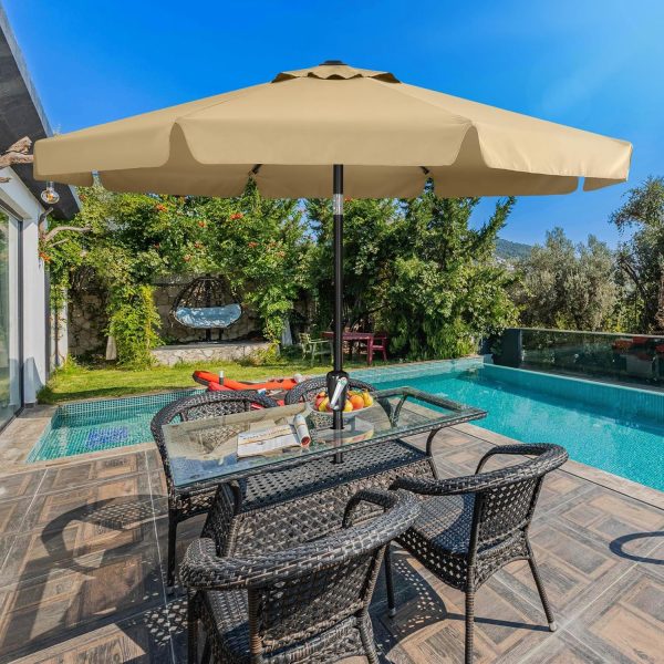 COOSHADE 7.5ft/9ft/10ft Outdoor Garden Table Umbrella Patio ... - Image 6