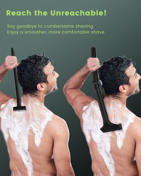 NUBACK Manual Back Shaver for Men with Long Extendable Handl... - Image 2