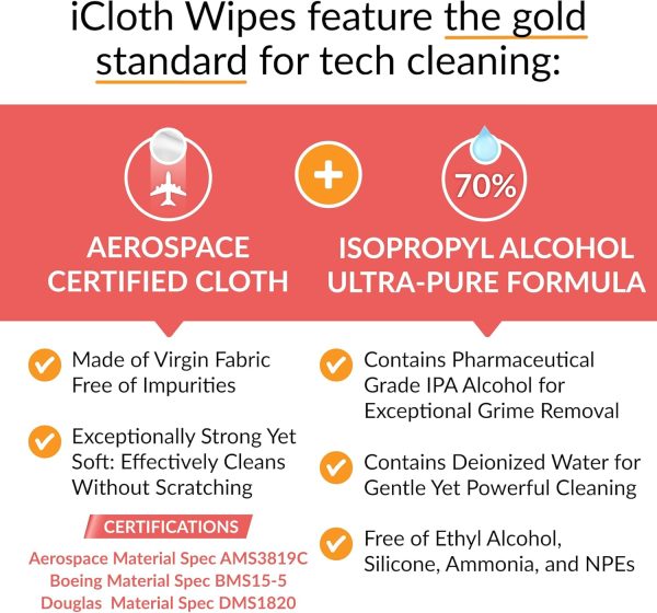 iCloth 70% Isopropyl Alcohol Large Screen and Electronics Wi... - Image 5