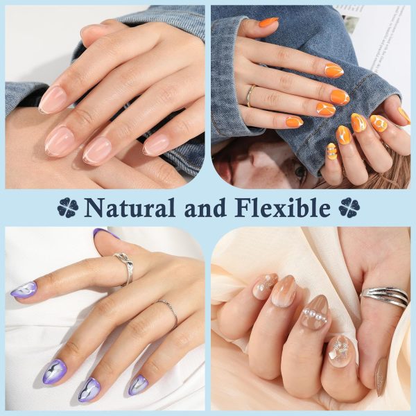 Luckyfairy Extra Short Almond Nail Tips, 360pcs Soft Gel Pre... - Image 2