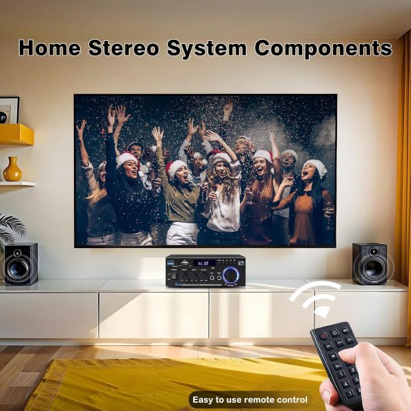 Stereo Audio Amplifier, Bluetooth 5.0 Amplifier HiFi for Spe... - Image 7