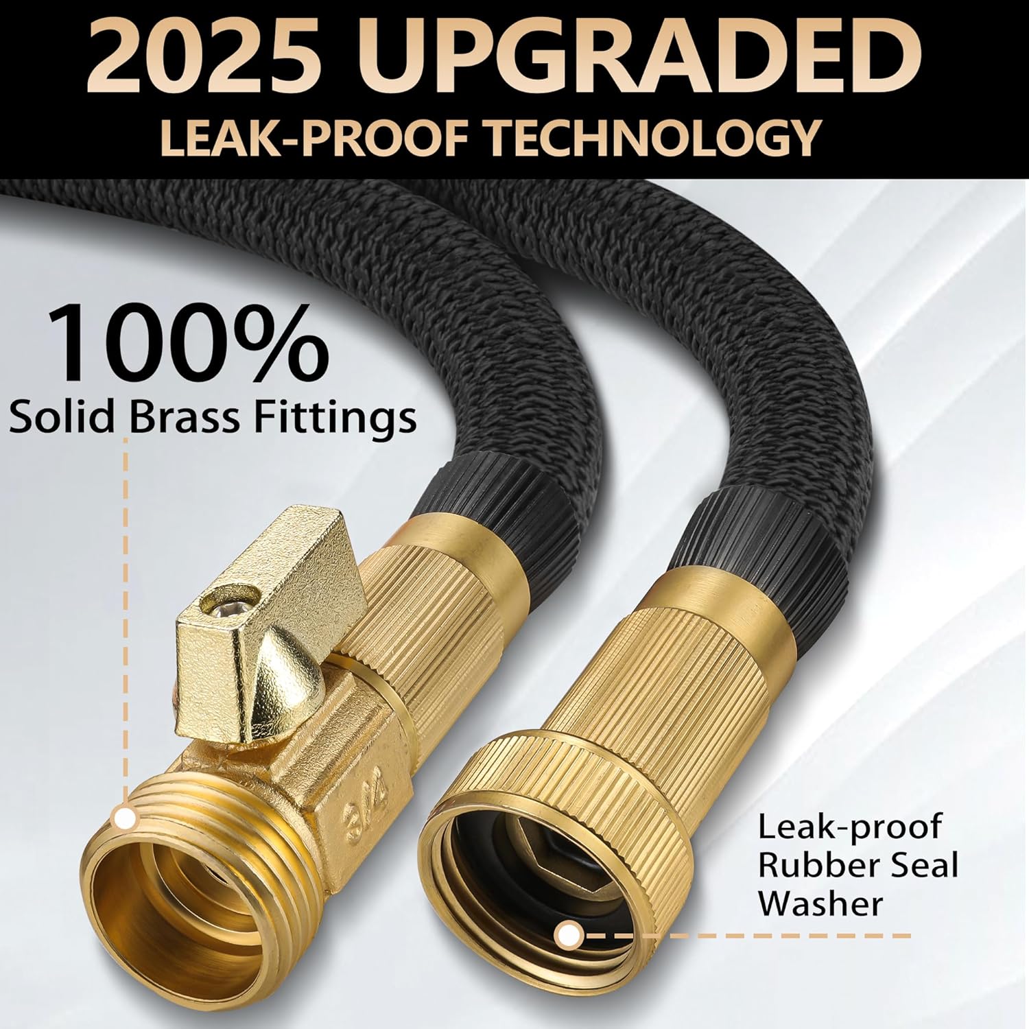 50 FT Garden Hose – 2025 Upgarded Expandable Garden Hose w/1…