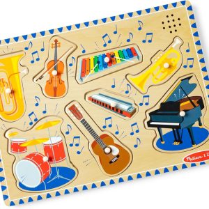 Melissa & Doug Musical Instruments Sound Puzzle - Wooden Peg...