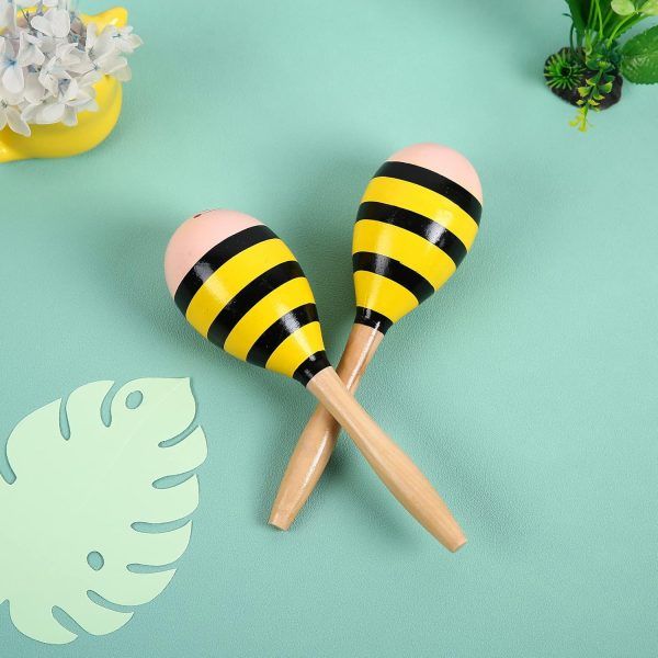 Maracas, Wooden Shaker Musical Percussion Instrument for Adu... - Image 3