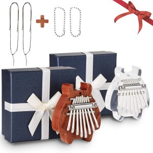 Mini Kalimba 2 Packs, Fixm Thumb Piano with 8 Keys, Finger P...