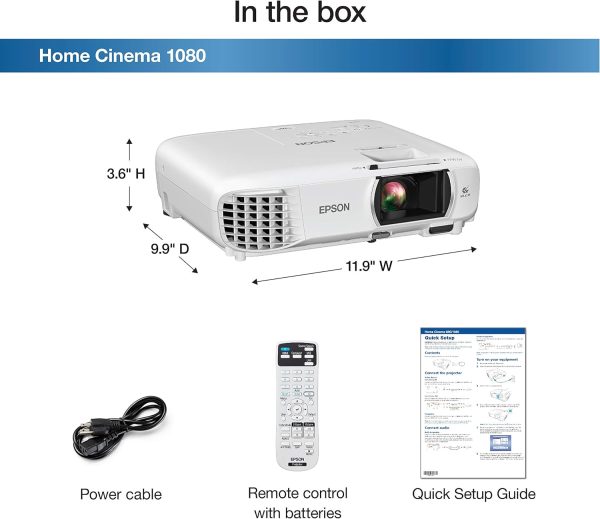 Epson Home Cinema 1080 3-chip 3LCD 1080p Projector, Streamin... - Image 2