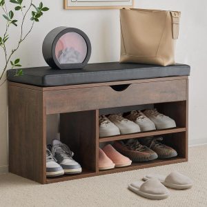 Apicizon 31 Inches Storage Bench, Shoe Bench with Flip Top S...