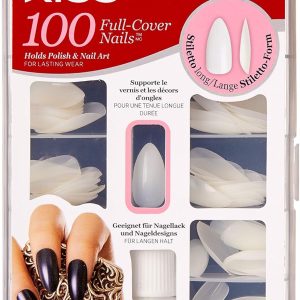 Kiss Nails 100 Count - Long Stiletto, 1 Count (100PS22C)