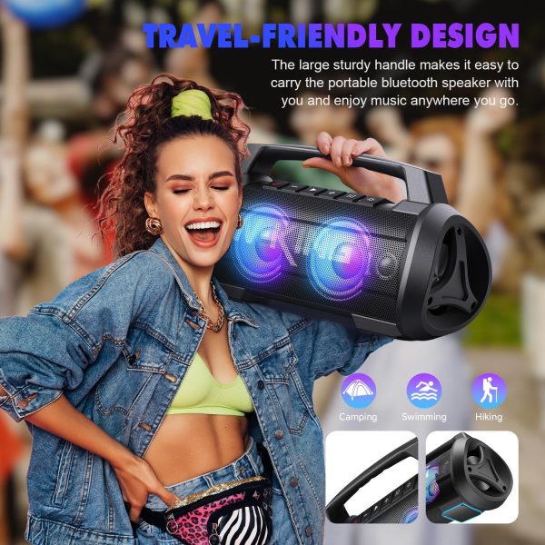 W-KING Portable Speakers Bluetooth Wireless, 120W Max Loudes... - Image 9